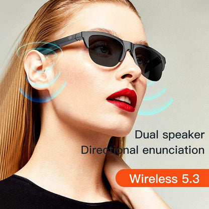 Fashion 2026 Hottest Wireless Stereo Waterproof Touch Control Sports Earphones With Mic Smart Round Sunglasses for Men and Women
