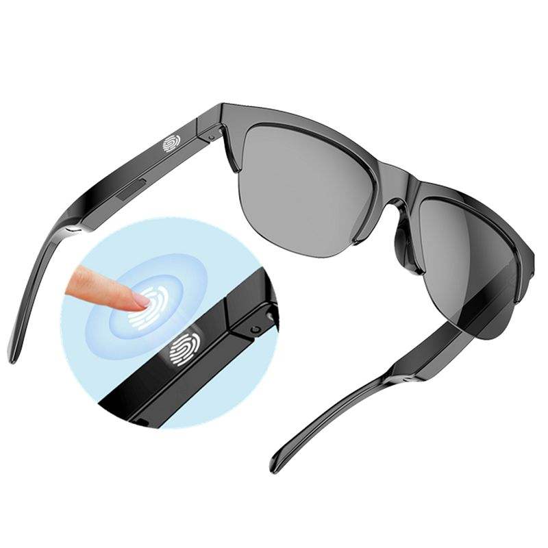 Fashion 2026 Hottest Wireless Stereo Waterproof Touch Control Sports Earphones With Mic Smart Round Sunglasses for Men and Women