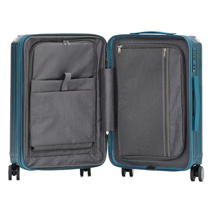 24-Inch Hard-Shell Luggage - Aluminum Corner Protectors, High-Quality Carry-On Suitcase