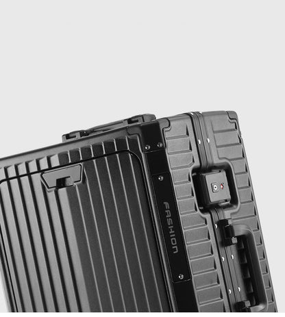 24-Inch Large Capacity Travel Aluminum Frame Luggage: Multi-Functional Durable Suitcase for Business & Leisure Travelers