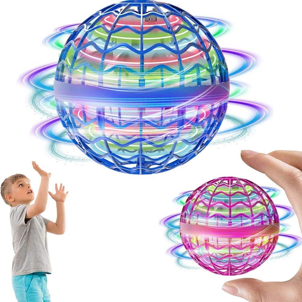 Smart Magic Ball LED Flying Spinner Boomerang Ball Hand Controlled Mini Flying Toy Induction Interactive Light Toy