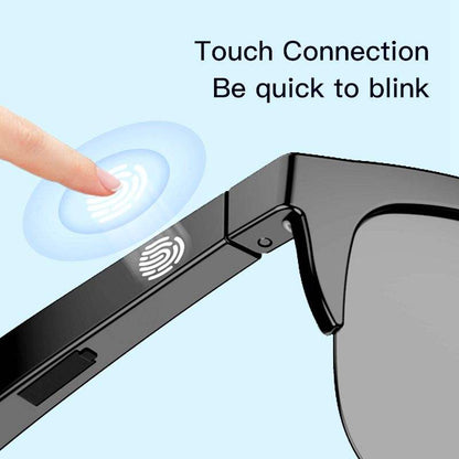 Fashion 2026 Hottest Wireless Stereo Waterproof Touch Control Sports Earphones With Mic Smart Round Sunglasses for Men and Women
