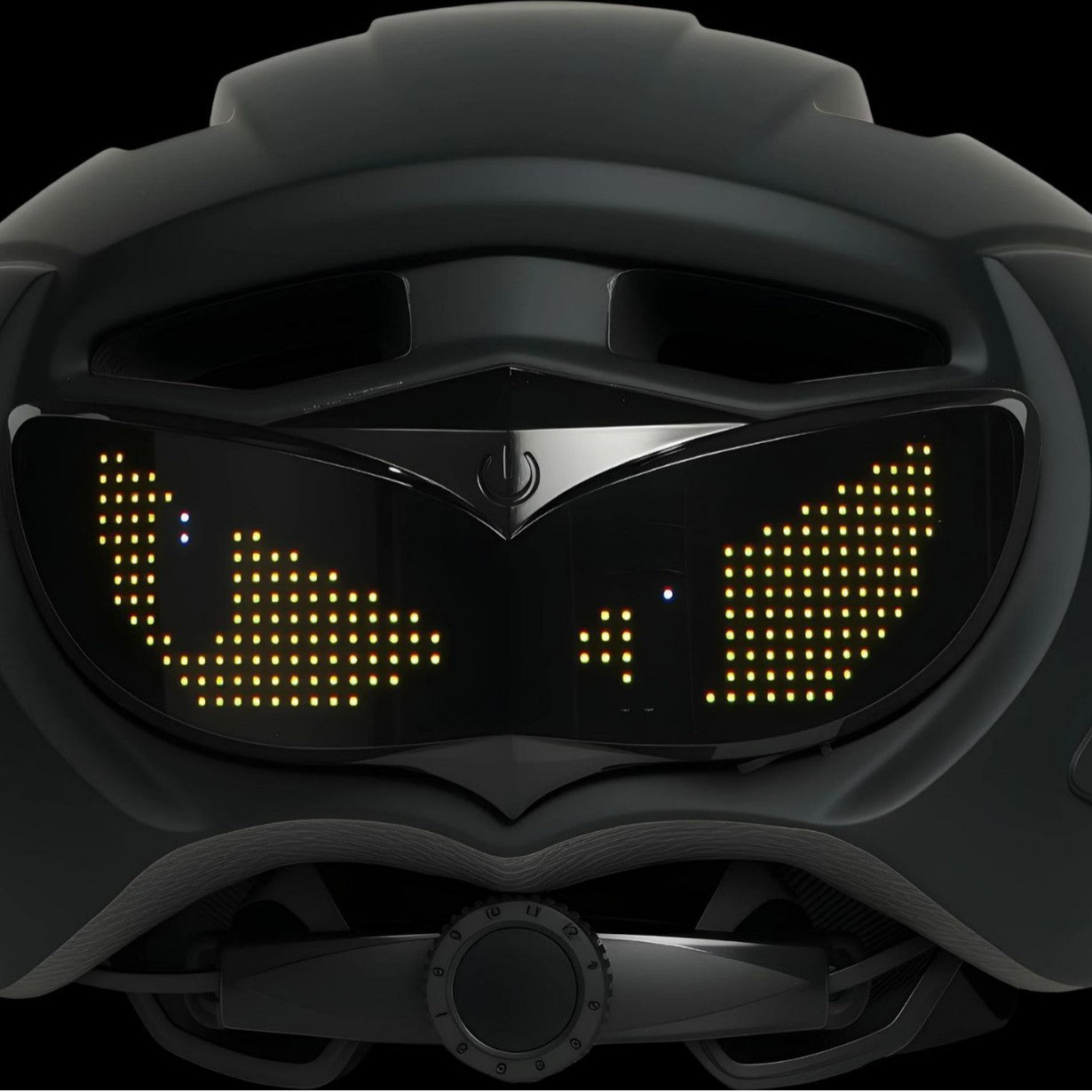 Unisex Bike Helmet, LED Demon Eye Warning Light, Night Riding Safety Helmet