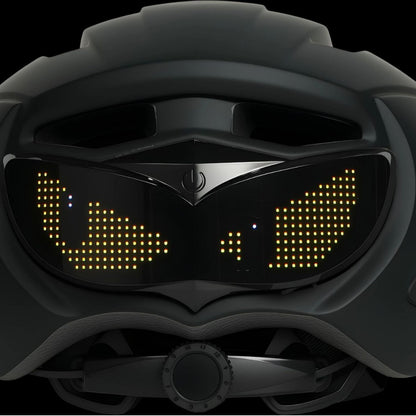 Unisex Bike Helmet, LED Demon Eye Warning Light, Night Riding Safety Helmet