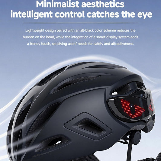 Unisex Bike Helmet, LED Demon Eye Warning Light, Night Riding Safety Helmet