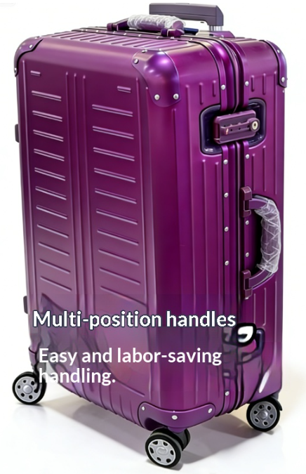 24-inch Amethyst Luggage: Large Capacity, High Toughness & Shatter Resistance, Silent Spinner Wheels, TSA Customs Lock, Multi-stage Telescopic Pull Rod