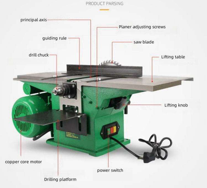 Qiangli 150 Woodworking Electric Planer - Small home planer with precision planing and sawing function, easy to use, and a hot seller in Africa!