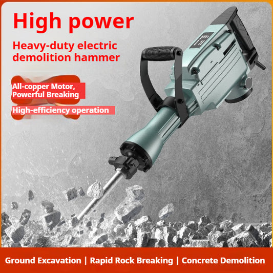 Industrial-Grade High-Power Electric Demolition Hammer — Model 65 Heavy-Duty Concrete Breaker for Wall Demolition and Grooving