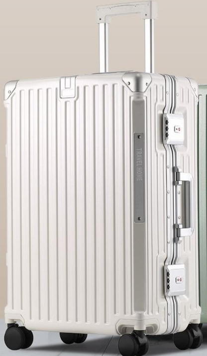 Large Capacity 28" Vertical Striped Trolley Suitcase