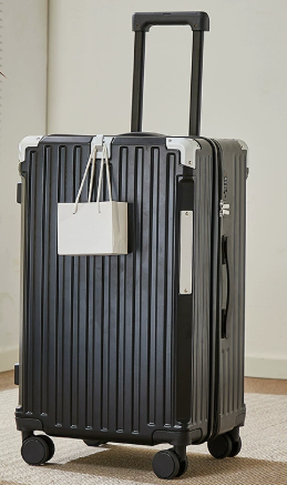 Large Capacity 28" Vertical Striped Trolley Suitcase