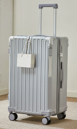 Large Capacity 28" Vertical Striped Trolley Suitcase