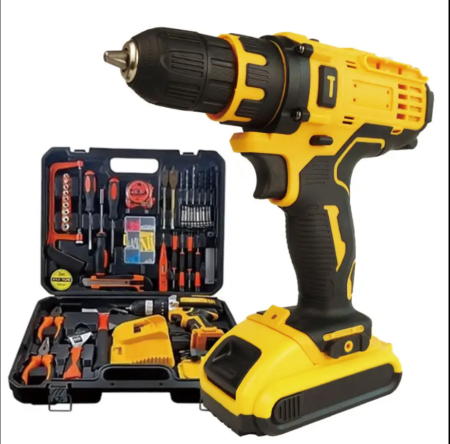 IFIXPRO 126Pcs Home Hardware Tool Kit Screwdriver Household Tool Box Set 8V Screwdriver Combination Set Home Kit Repair Tools