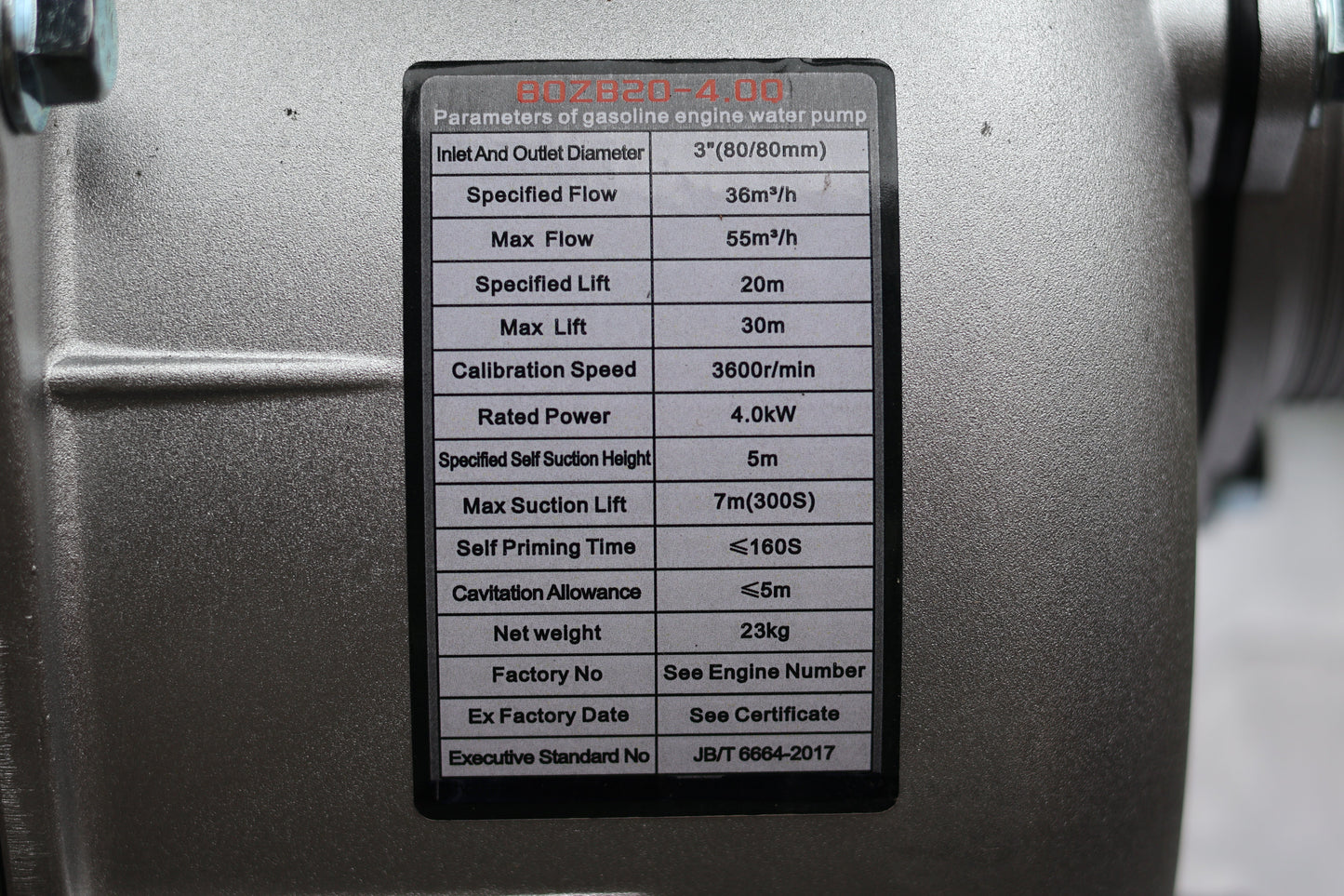 High-quality portable 3-inch gasoline water pump