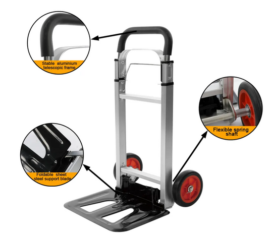 Aluminum Trolley90 LB Transport Trolley Easy Carry Folding