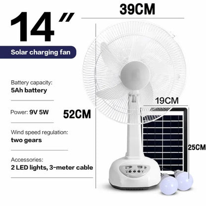 👍2023 Solar charging fan/save electricity/strong wind/mobile phone charging