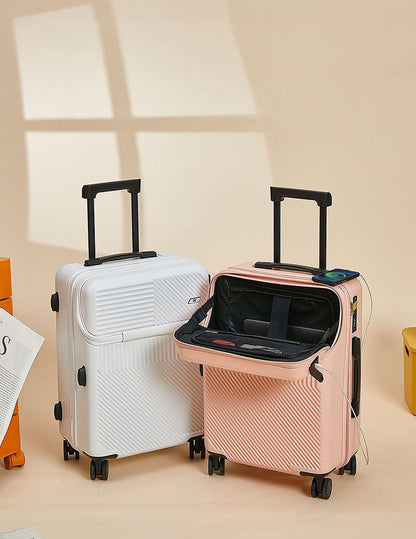 20-inch open front suitcase with UAB port