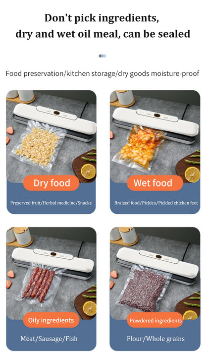 Automatic Household Food Saver Packing Bags Storage Packaging Machine  Mini Food Vacuum Sealer