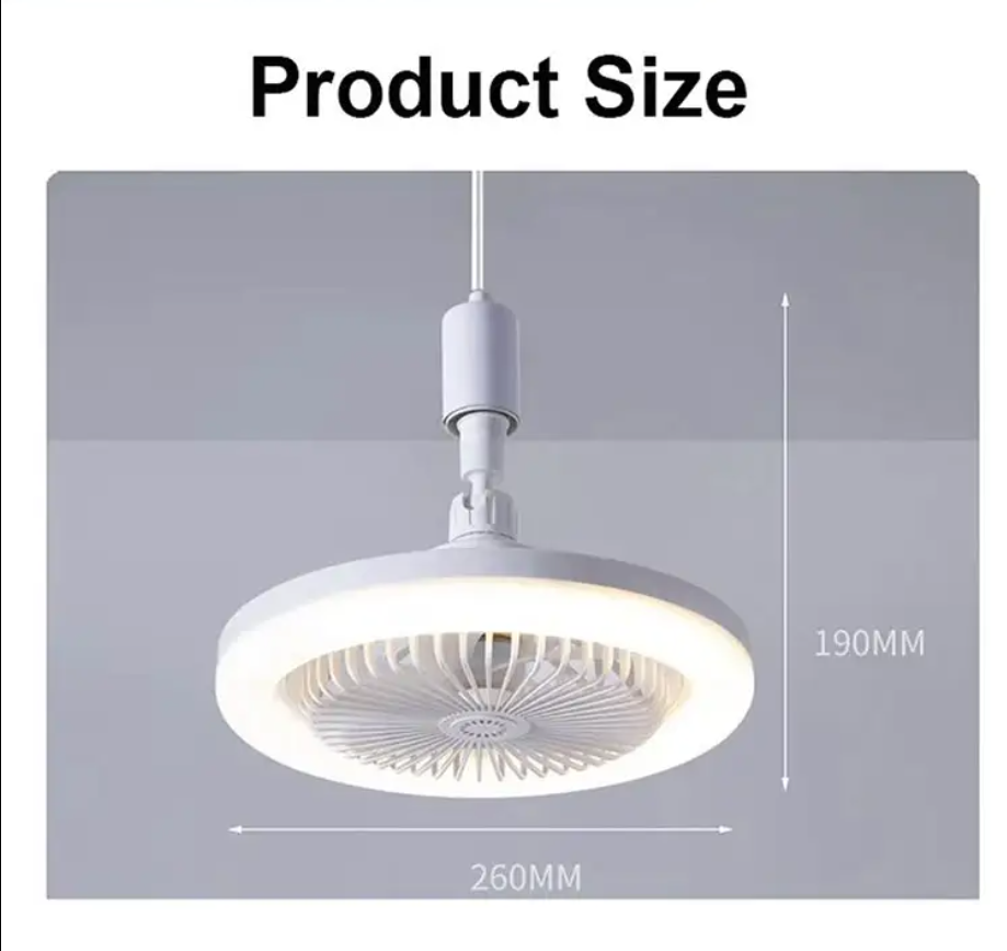 Hot Sale LED Lamp Fan E27 Three Color and 3600/6000K Screw Lamp Constant Ceiling Fan for Bedroom Living Room