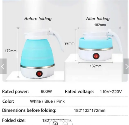 🔥🔥🔥Travel Collapsible Electric Kettle -5Mins Quick Boiling for Making Tea/Coffee