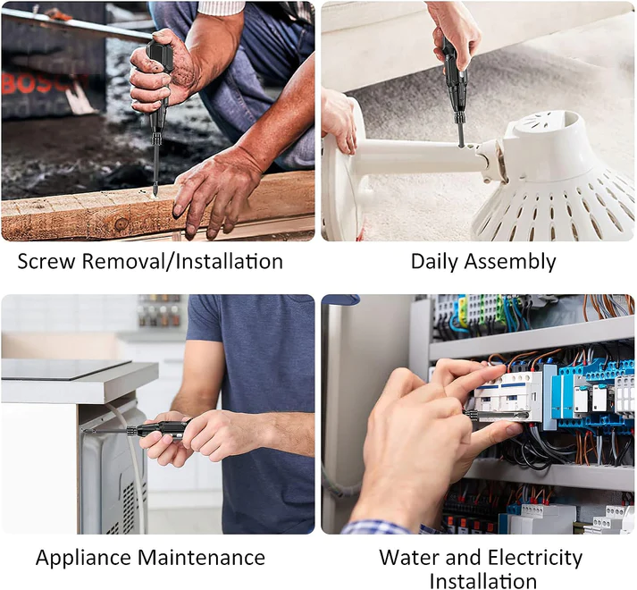 Mini Cordless Electric Screwdriver 3.6V Lithium Rechargeable with Magnetic Tip and Work Light