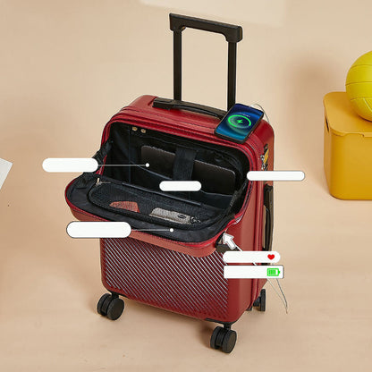 20-inch open front suitcase with UAB port