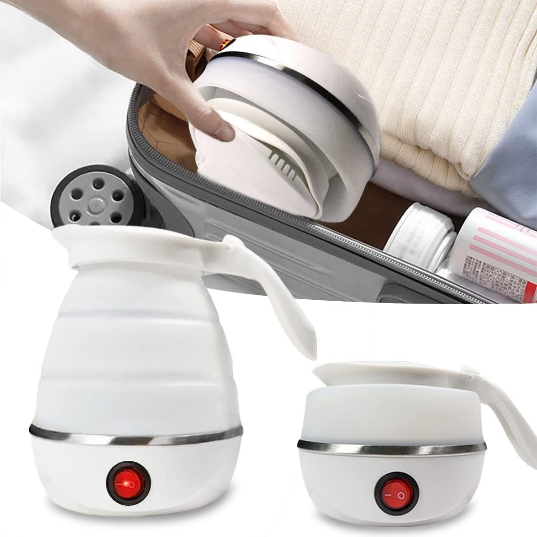 🔥🔥🔥Travel Collapsible Electric Kettle -5Mins Quick Boiling for Making Tea/Coffee