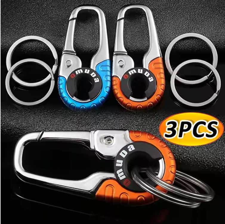 3pcs Man's Keychain Stainless Steel Buckle  Tool