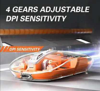 Wireless  fashion transparent mouse usb rechargeable mouse