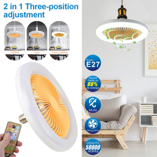 2 in 1 Ceiling Fan With Light Invisible Ceiling Fan Light With Remote Control multicolor Ceiling Fan With LED Light Silent